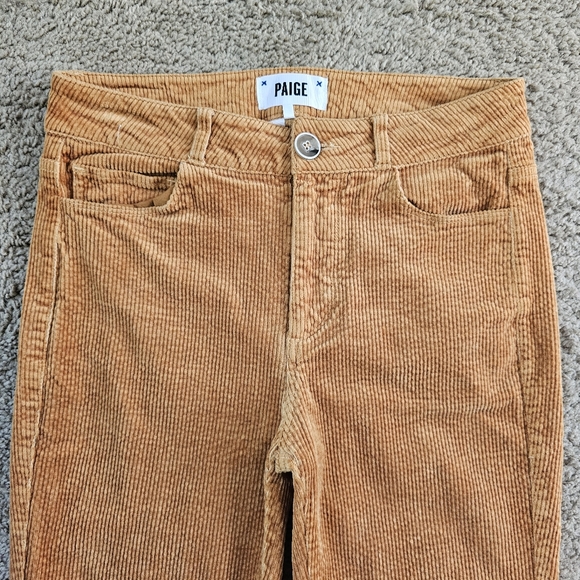 Paige x Anthropologie Hoxton Ankle Copper Corduroy Skinny Jeans - Picture 2 of 7